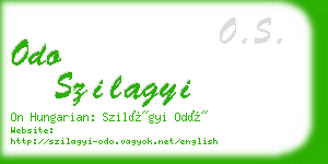 odo szilagyi business card